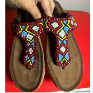 J. Renee jeweled thong sandals size 7 M